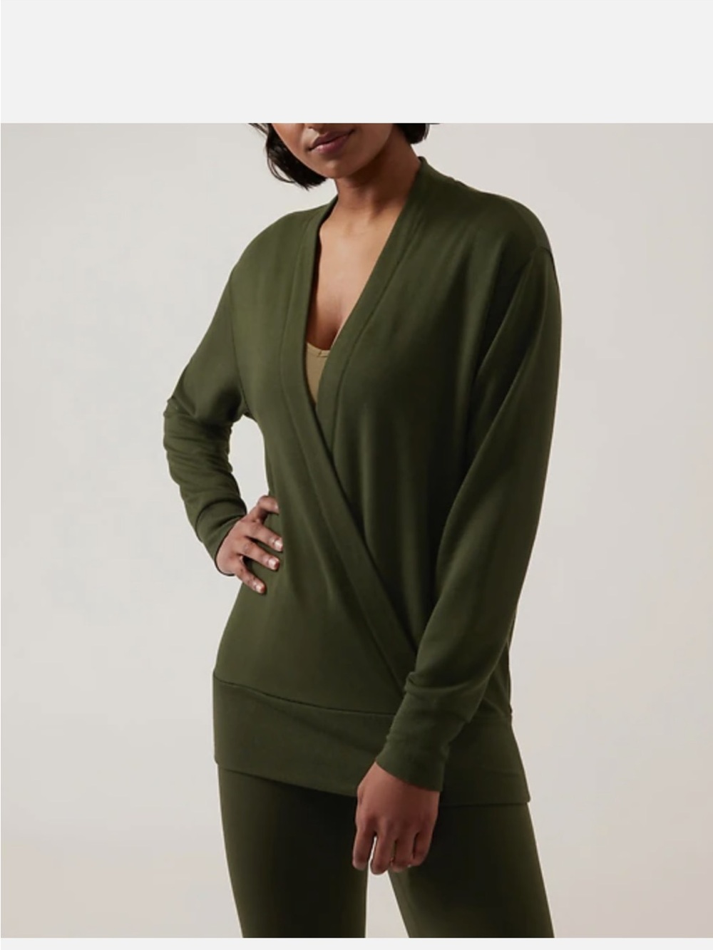 Athleta Purana V Neck Wrap Sweater